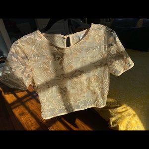 Gold Sheer Crop Top